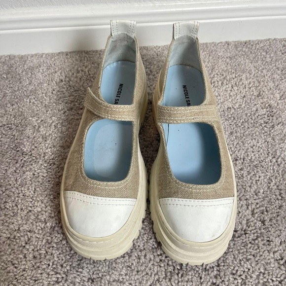 Nicole Saldaña Mary Jane Platform Lug Sole Chunky‎ Shoes, Size 38 - Picture 1 of 12